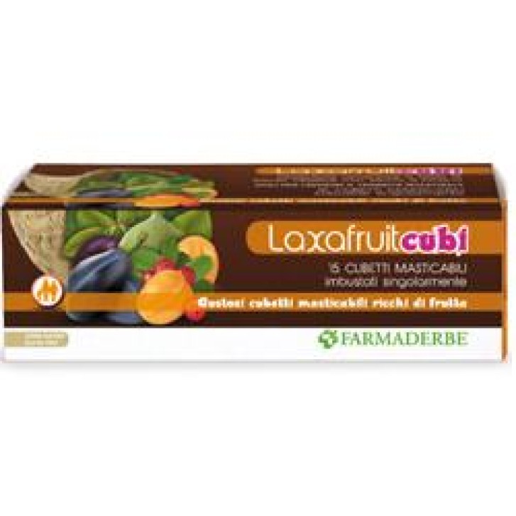 Farmaderbe Laxafruit 15 Cubetti Masticabili - Integratore Vegetale