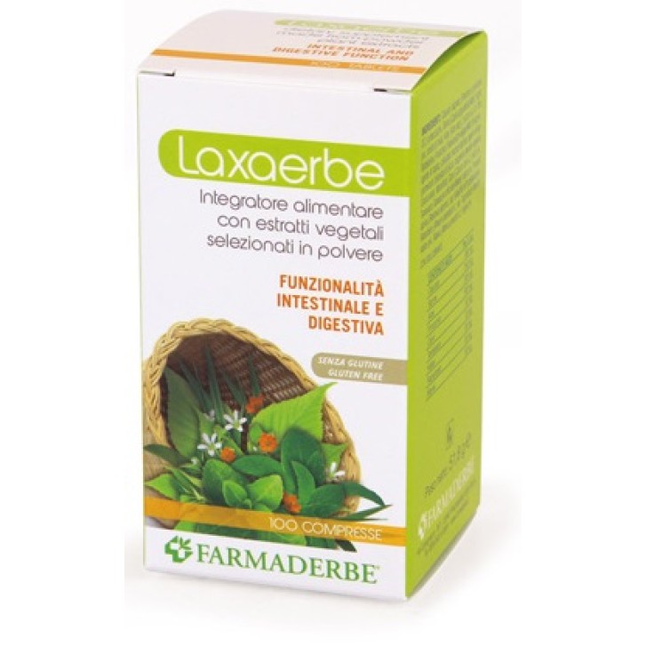 Farmaderbe Laxaerbe 100 Compresse - Integratore Funzionalita' Intestinale