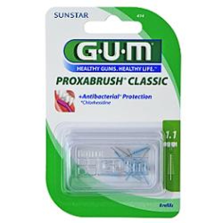 Gum Proxabrush Classic 414 - Scovolino Interdentale Ultrafine Conico 8 pezzi