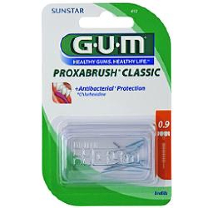 Gum Proxabrush Classic 412 - Scovolino Interdentale Ultrafine Cilindrico 8 pezzi