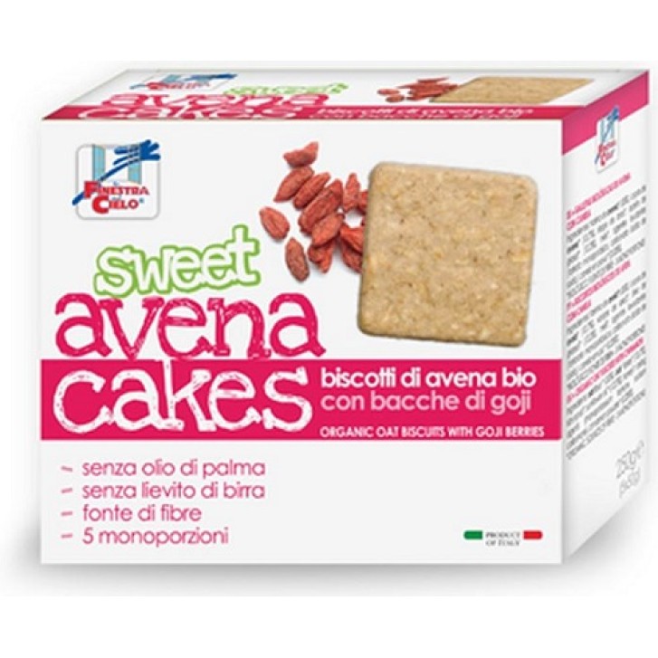 La Finestra sul Cielo Sweet Avena Cakes Biscotti di Avena Bio con Bacche di Goji 250 grammi