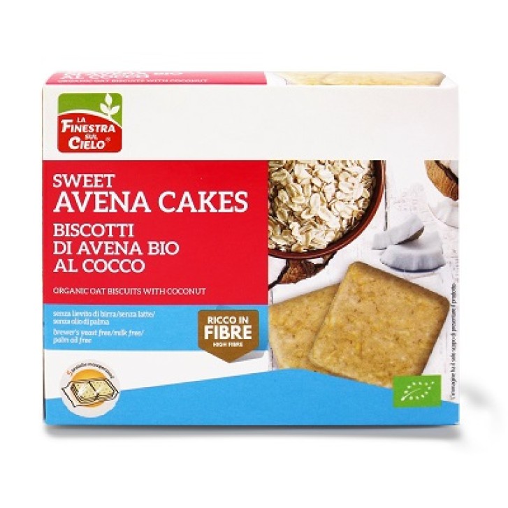 La Finestra sul Cielo Sweet Avena Cakes Biscotti di Avena Bio con Cocco 250 grammi