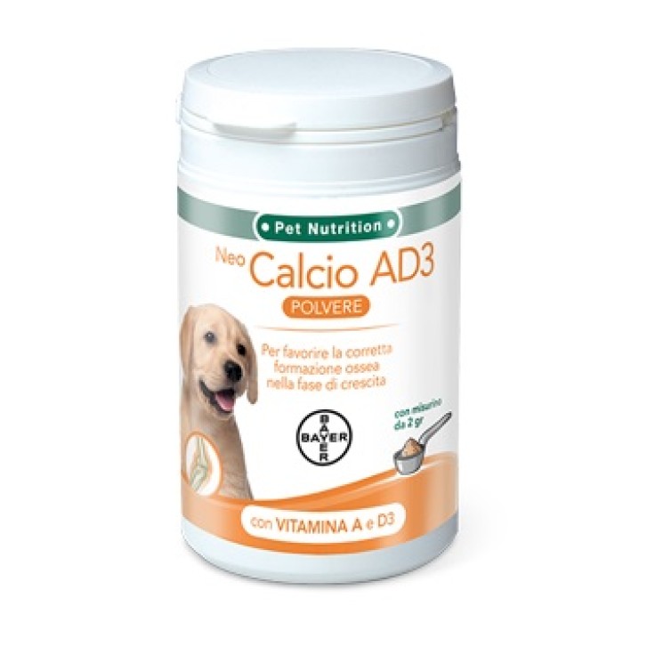Bayer Pet NeoCalcio Ad3 Polvere 200 grammi - Integratore Vitamine Ossa Cani