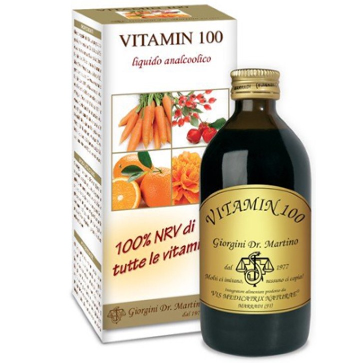 Vitamin 100 Liquido Analcolico 200 ml Dr. Giorgini - Integratore Multivitaminico