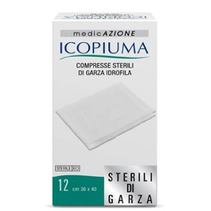 Icopiuma Compresse di Garza Idrofila 36 x 40 cm 12 pezzi