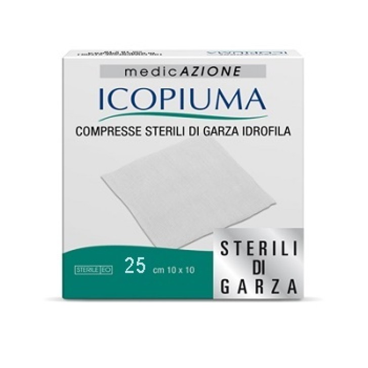 Icopiuma Compresse di Garza Idrofila 10 x 10 cm 25 pezzi