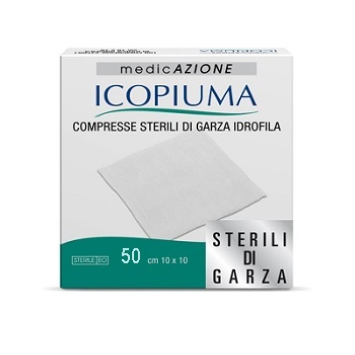 Icopiuma Compresse di Garza Idrofila 10 x 10 cm 50 pezzi