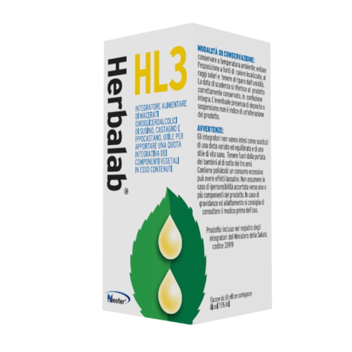 HL3 Herbalab Gocce 50 ml - Integratore Alimentare