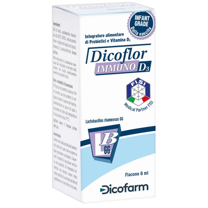 Dicoflor Immuno D3 8 ml - Integratore di Vitamina D e Probiotici