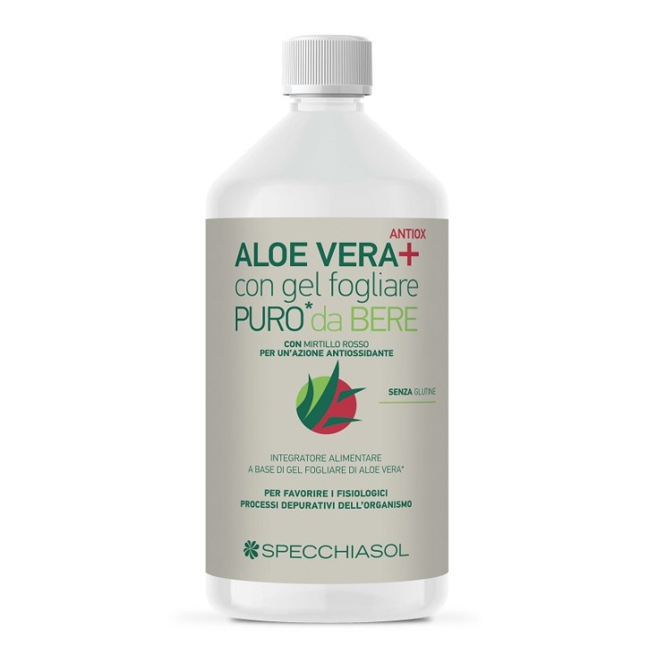 Specchiasol AloeVera+ Succo Mirtillo Rosso 1000 ml - Integratore Alimentare