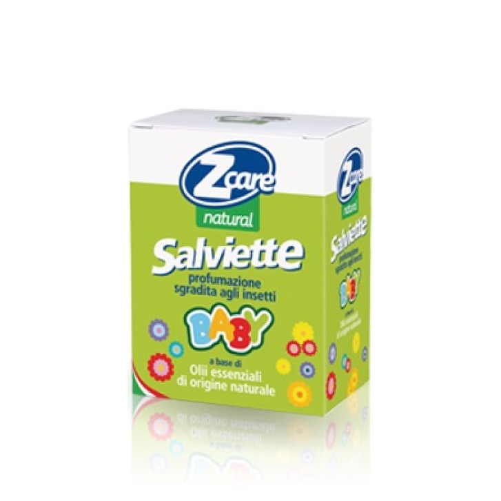 Zcare Natural Salviettine Baby Repellenti per Bambini 10 Pezzi