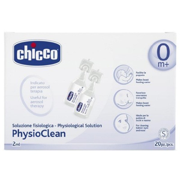 Chicco PhysioClean Soluzione Fisiologica Aerosol 20 Flaconcini 2 ml