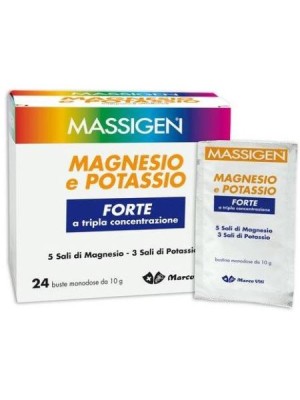 Massigen Viti Magnesio e Potassio Forte 24 Bustine - Integratore Alimentare