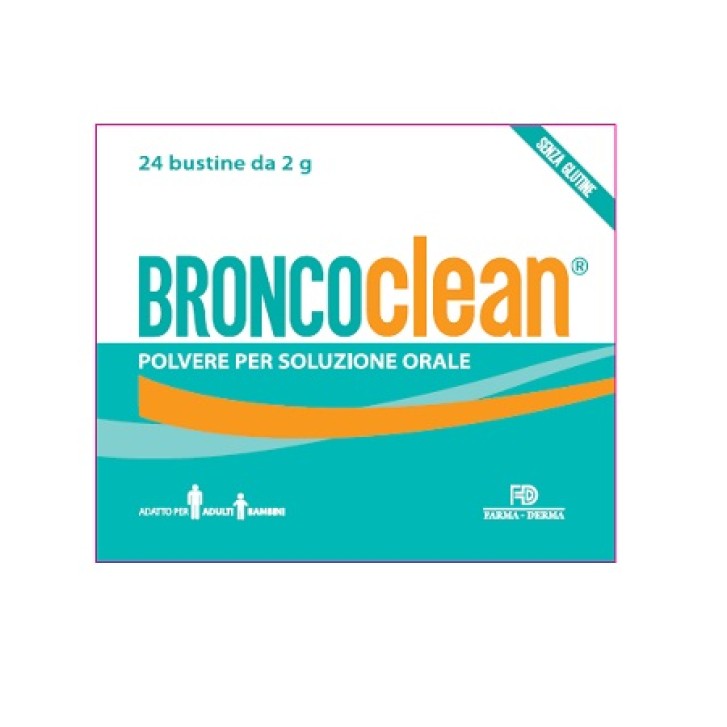 Broncoclean Polvere 24 Bustine - Integratore Benessere Vie Respiratorie