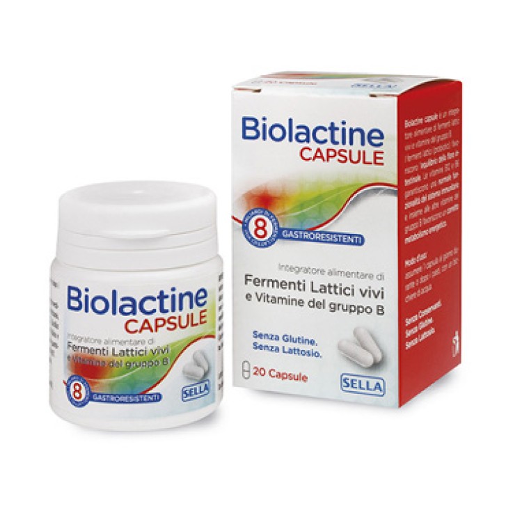 Biolactine 20 Capsule - Integratore Fermenti Lattici e Vitamine
