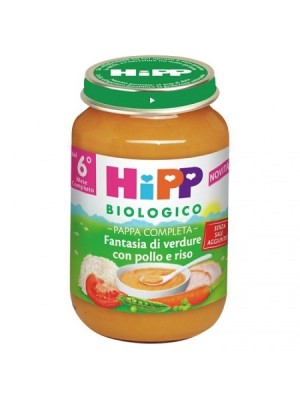 Hipp Bio Fantasia di Verdure Pappina Pronta con Pollo e Riso 190 grammi