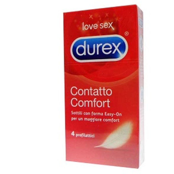 Durex Contatto Comfort Profilattici Sottili 4 pezzi
