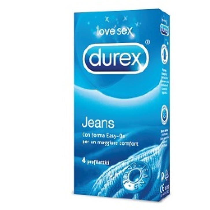 Durex Jeans Profilattici con Forma Easy-On 4 pezzi