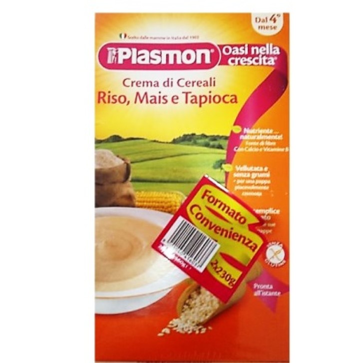 Plasmon Creme di Cereali di Riso Mais e Tapioca 2 x 230 grammi
