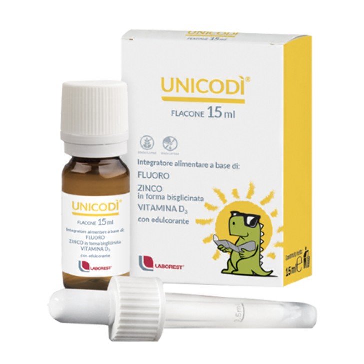 Unicodi' Gocce 15 ml - Integratore Fluoro e Zinco Bambini
