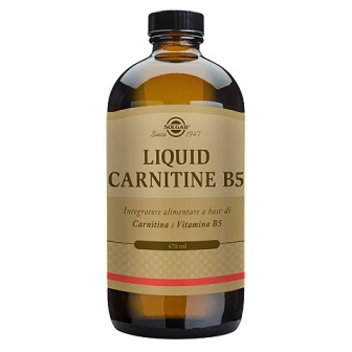 Solgar Liquid Carnitene B5 470 ml Integratore di Carnitina e Vitamina B