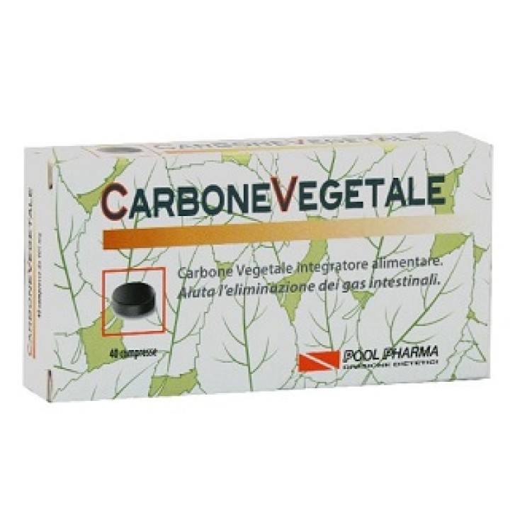 Pool Pharma Carbone Vegetale 40 Compresse - Integratore Digerente