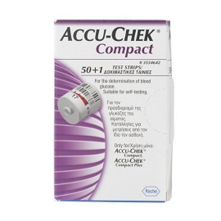 Accu-Chek Compact Strisce Reattive Glicemia 51 Pezzi