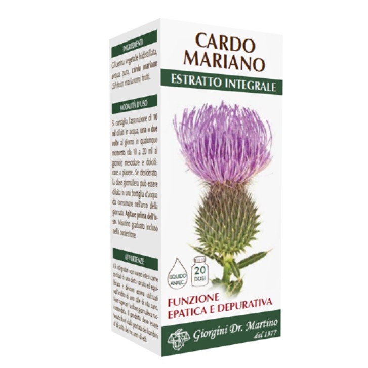 Cardo Mariano Estratto Integrale 200 ml Dr. Giorgini - Integratore Antiossidante