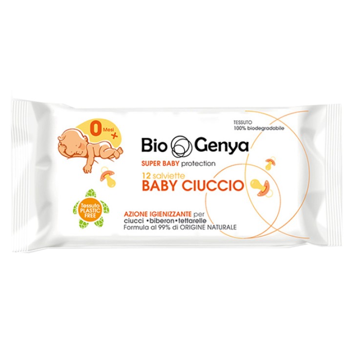 Biogenya Salviette Baby Ciuccio Igienizzante 12 Pezzi