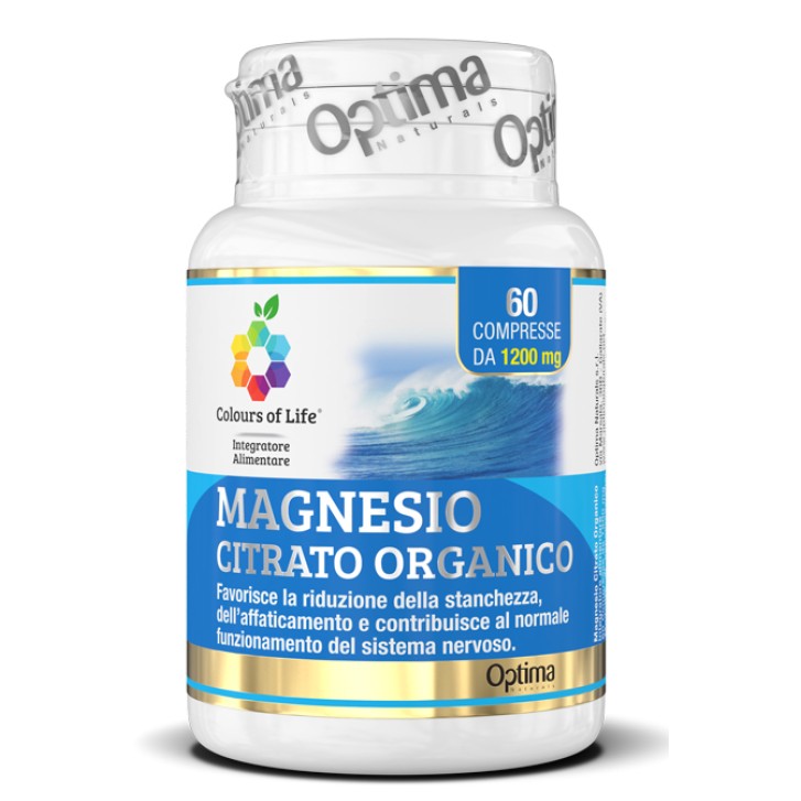Optima Colours of Life Magnesio Citrato 60 Compresse - Integratore Sistema Nervoso