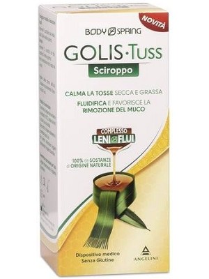 Body Spring Golis Tuss Sciroppo Integratore Alimentare Tosse Secca e Grassa 150 ml