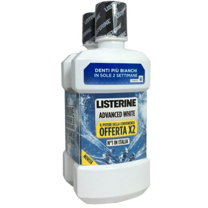Listerine Advanced White Collutorio Bipack 2 x 500 ml