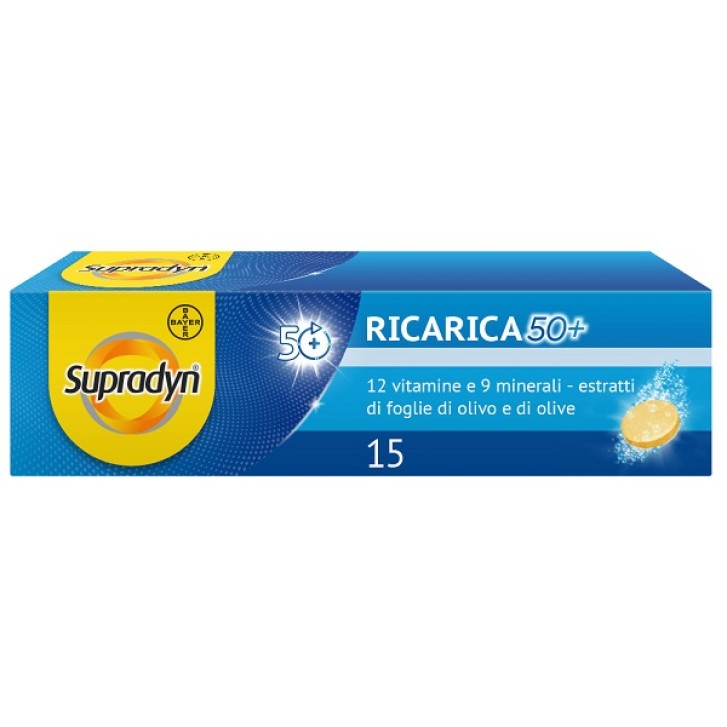 Supradyn Ricarica 50+ 15 Compresse Effervescenti - Integratore Vitamine e Minerali