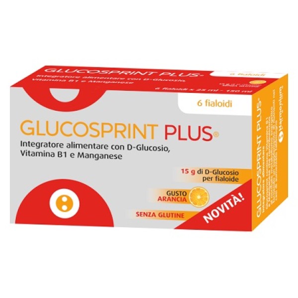 Glucosprint Plus Arancia 6 Fiale - Integratore Trattamento Ipoglicemia
