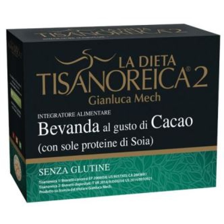 Tisanoreica 2 Bevanda Gusto Cacao Senza Glutine 4 Preparati da 28 grammi