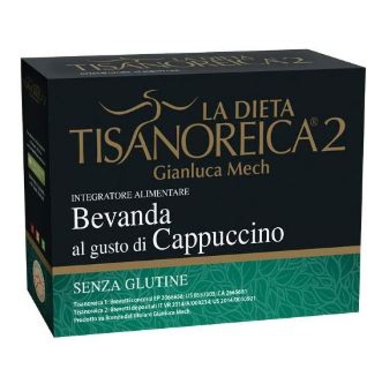 Tisanoreica 2 Bevanda Gusto Cappuccino Senza Glutine 4 Preparati da 28,5 grammi