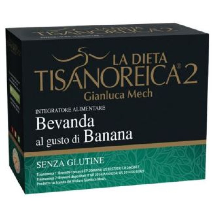 Tisanoreica 2 Bevanda Gusto Banana Senza Glutine 4 Preparati da 28 grammi