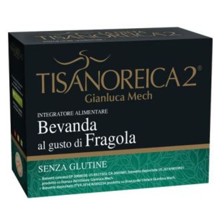 Tisanoreica 2 Bevanda Gusto Fragola Senza Glutine 4 Preparati da 27,5 grammi