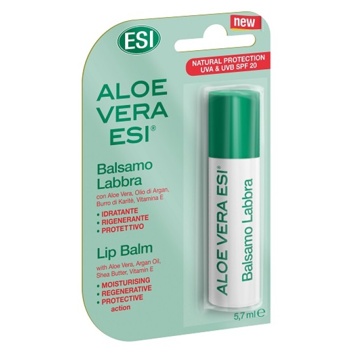 Esi Aloe Vera SPF 20 Balsamo Idratante Labbra 1 Stick 5,7 ml