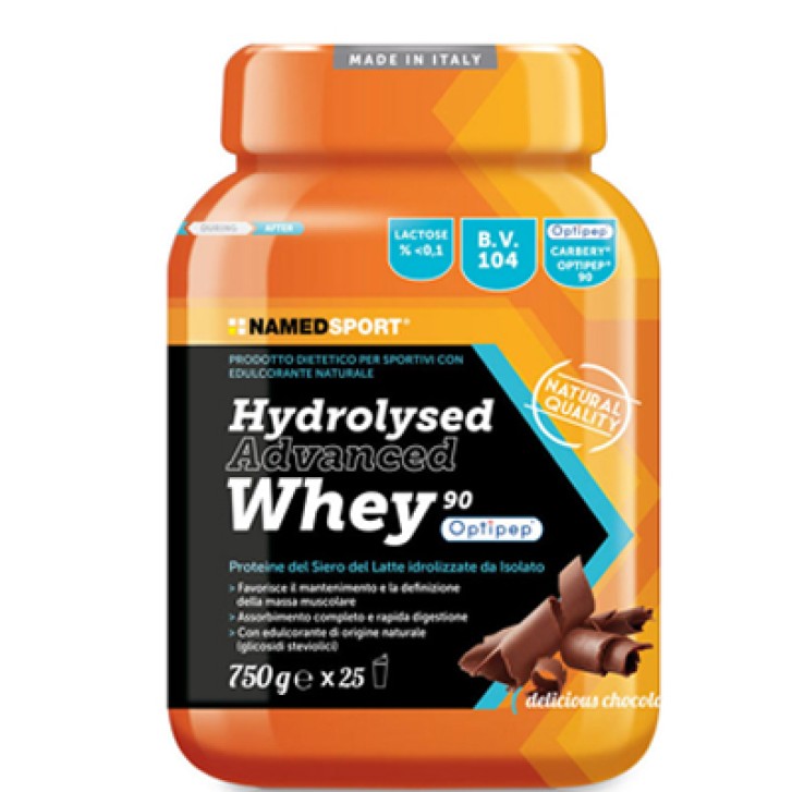 Named Sport Hydrolysed Advanced Whey Delicious Chocolate 750 grammi - Integratore Alimentare