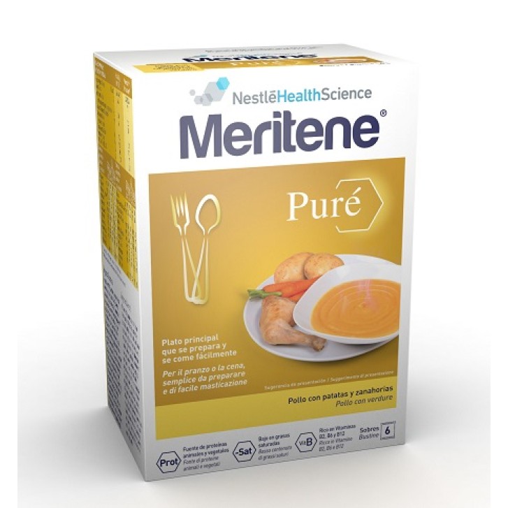 Meritene Pure' Gusto Pollo e Carote 6 x 75 grammi