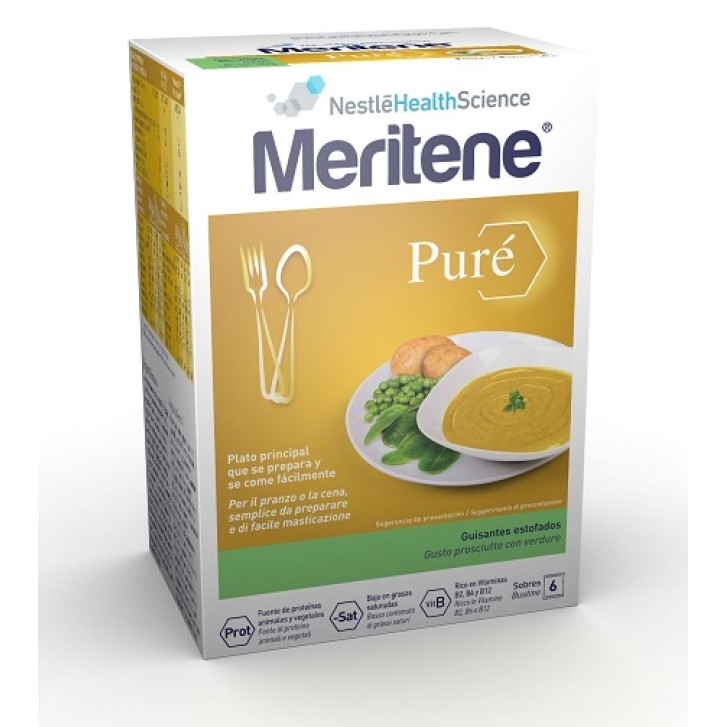 Meritene Pure' Gusto Prosciutto e Verdure 6 x 75 grammi