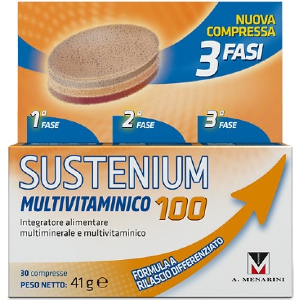 Sustenium Multivitaminico 100 30 Compresse - Integratore Multivitaminico e Minerali