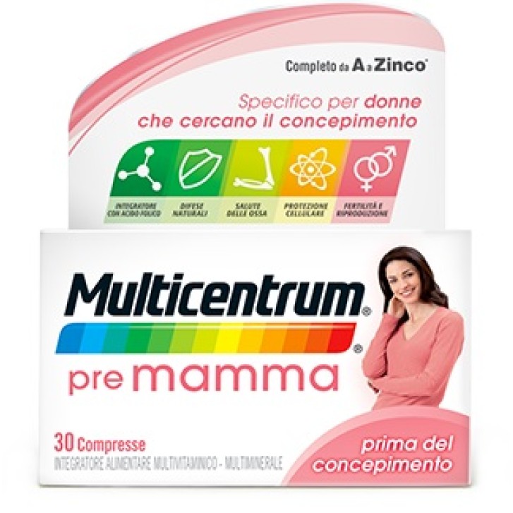 Multicentrum Pre Mamma 30 Compresse - Integratore Pre-Concepimento
