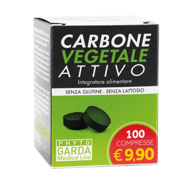 Phyto Garda Carbone Vegetale Attivo 100 Compresse - Integratore Alimentare
