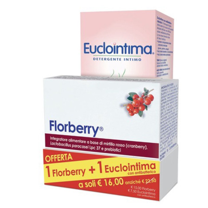 Florberry 10 Buste Integratore Alimentare + Euclointima Antibatterico 200 ml