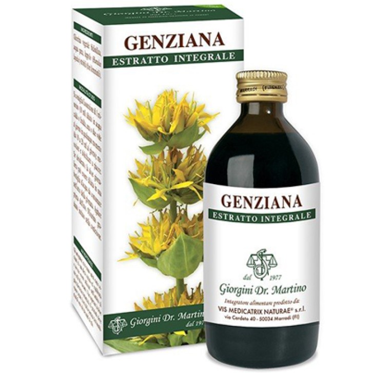 Genziana Estratto Integrale 200 ml Dr. Giorgini - Integratore Gas Intestinali