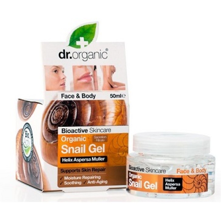 Dr. Organic Snail Gel alla Bava di Lumaca Filtrata Viso & Corpo 50 ml