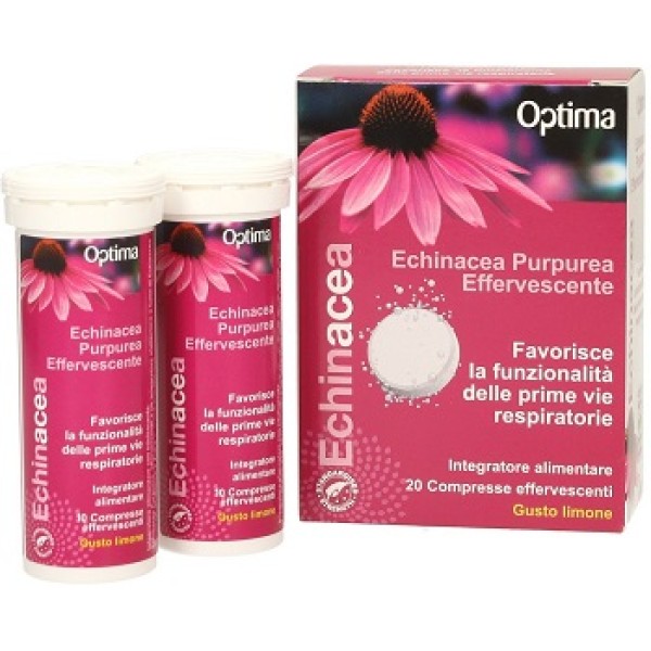 Optima Echinacea Purpurea Effervescente 20 Compresse - Integratore Benessere Vie Respiratorie