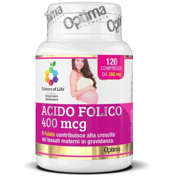 Optima Colours of Life Acido Folico 120 Compresse - Integratore Gravidanza